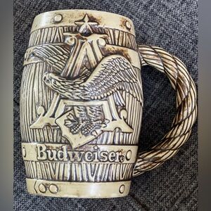 "RARE" LIMITED EDITION 1976 BUDWEISER BARREL BEER STEIN ROPE HANDLE CS26 HTF